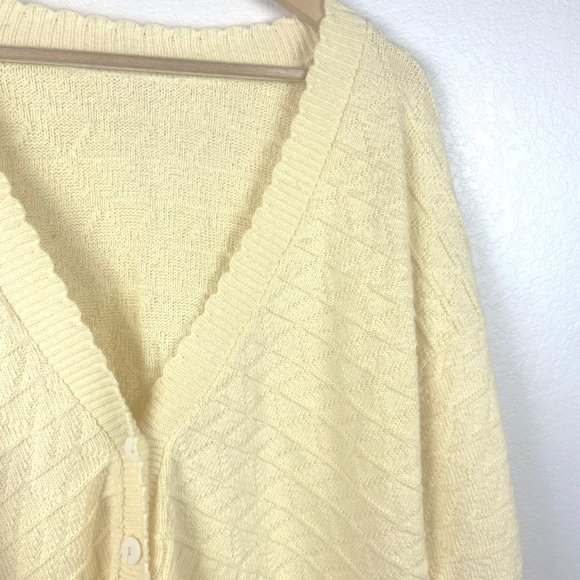 Vintage Cream Cardigan Sweater - Picture 4 of 5